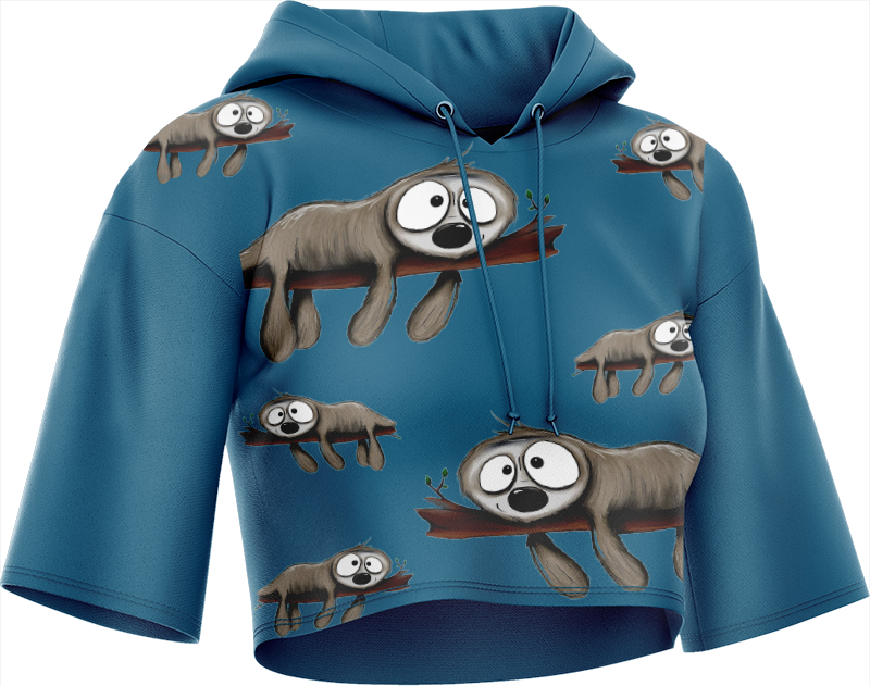 Snoozy Sloth Crop hoodies