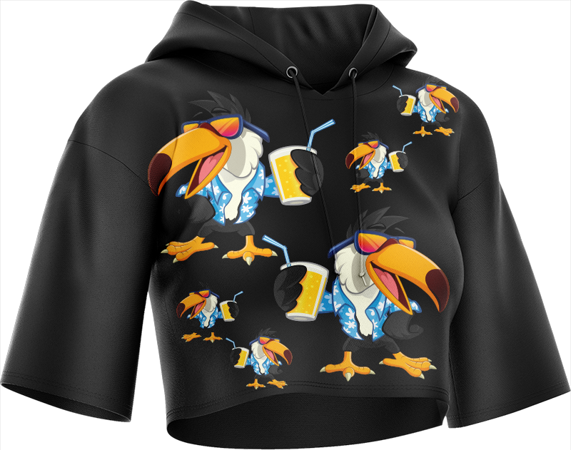 Trendy Toucan Crop hoodies
