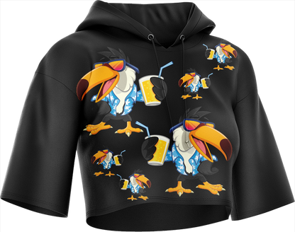 Trendy Toucan Crop hoodies