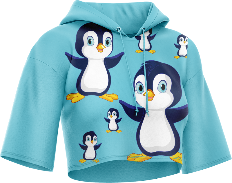 Pranksta Penguin Crop hoodies