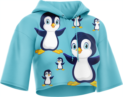 Pranksta Penguin Crop hoodies