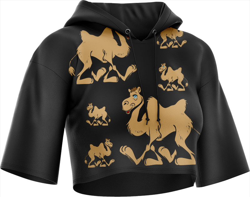 Cool Camel Crop hoodies