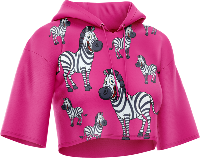 Ziva Zebra Crop hoodies