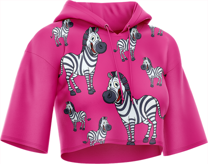 Ziva Zebra Crop hoodies