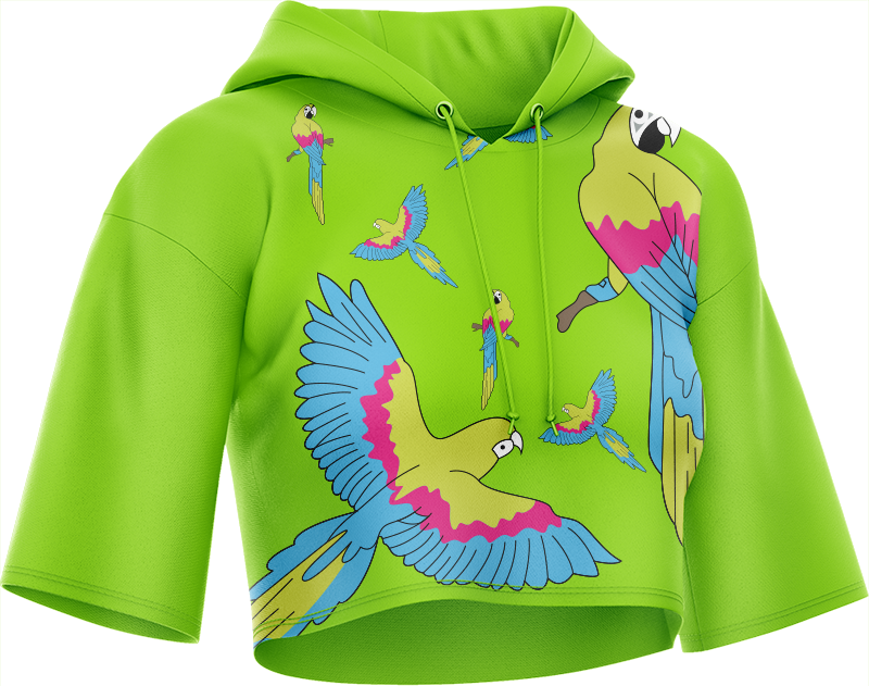 Majestic Macaw Crop hoodies