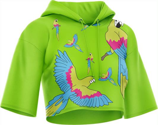 Majestic Macaw Crop hoodies
