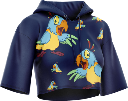 Psycho Parrot Crop hoodies
