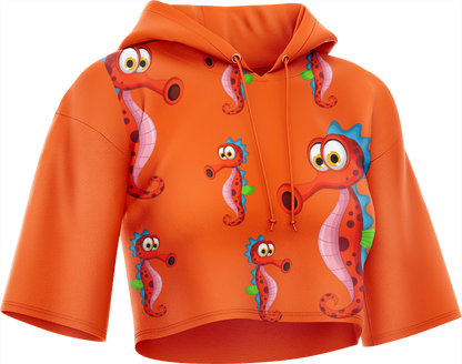 Sassy Seahorse Crop hoodies