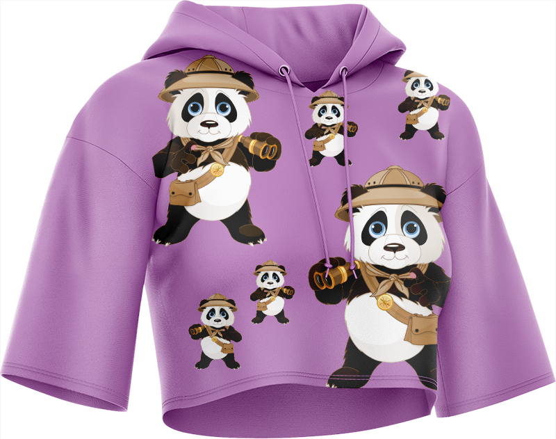 Explorer Panda Crop hoodies
