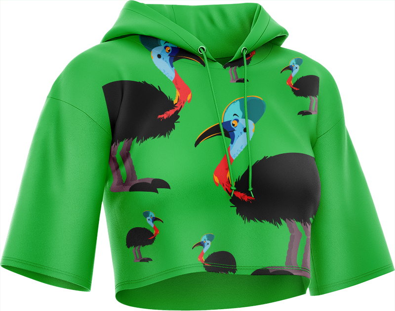 Casanova Cassowary Crop hoodies