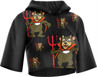 Devil Wears Crop hoodies