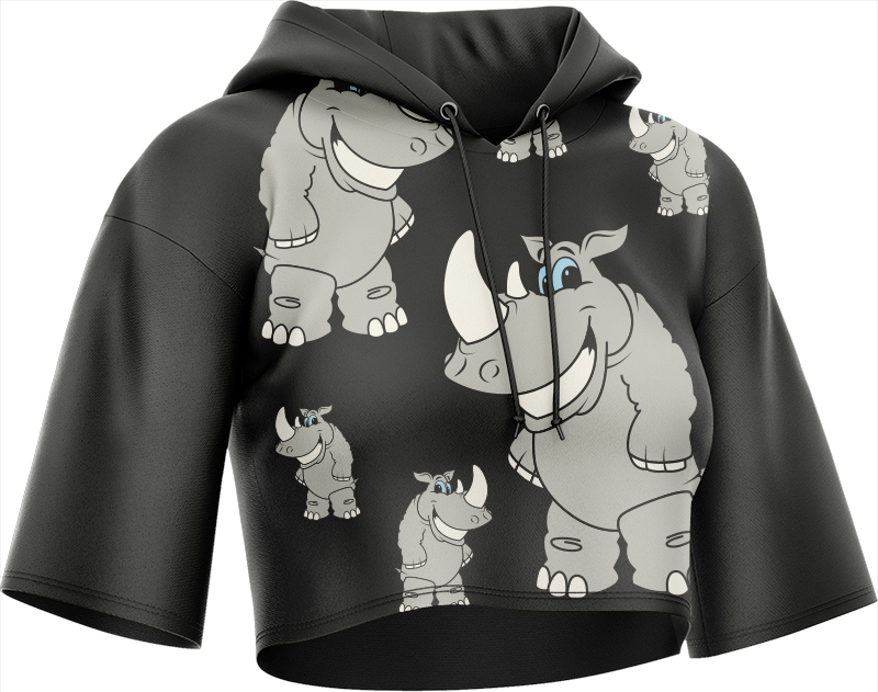 Racy Rhino Crop hoodies