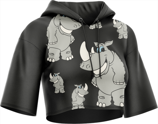 Racy Rhino Crop hoodies
