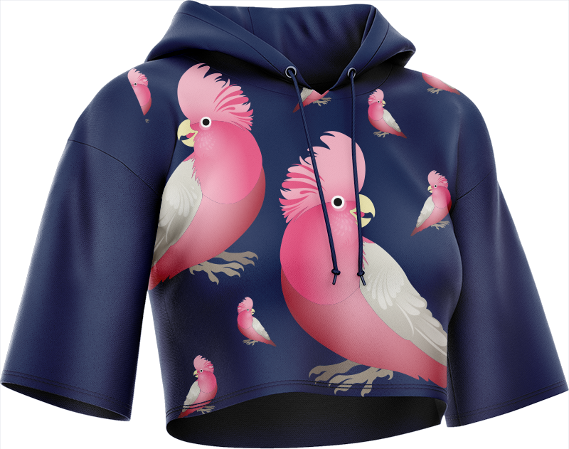 Glama Galah Crop hoodies
