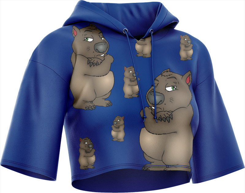 Wally Wombat Crop hoodies