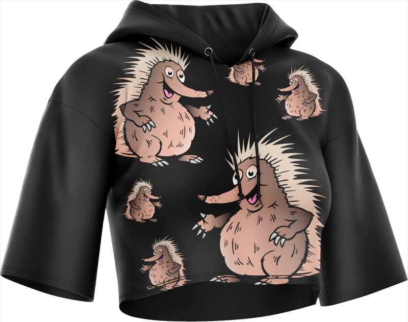 Spunky Echidna Crop hoodies