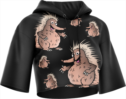 Spunky Echidna Crop hoodies