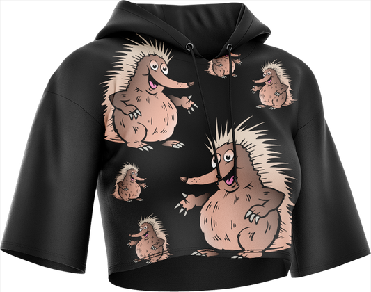 Spunky Echidna Crop hoodies