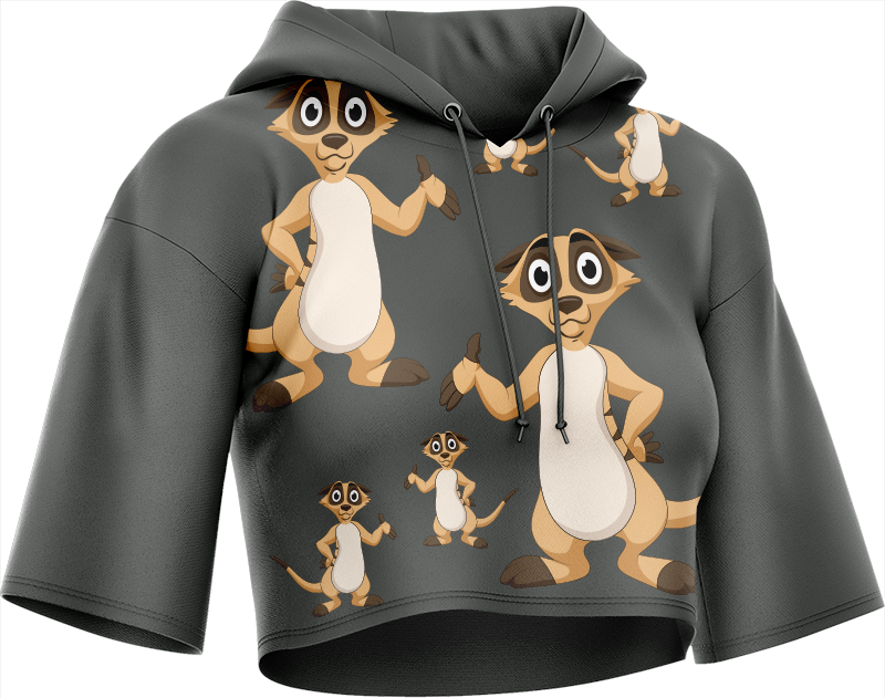 Magnifique Meerekat Crop hoodies