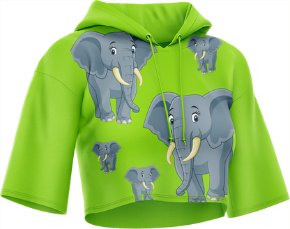 Ellie Elephant Crop hoodies