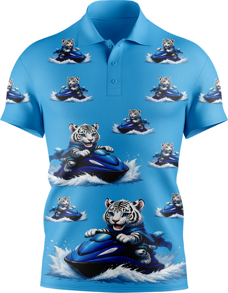 Jet Tiger Men's Short Sleeve Polo