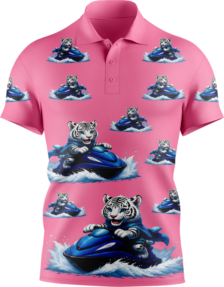 Jet Tiger Men's Short Sleeve Polo