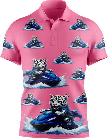 Jet Tiger Men's Short Sleeve Polo