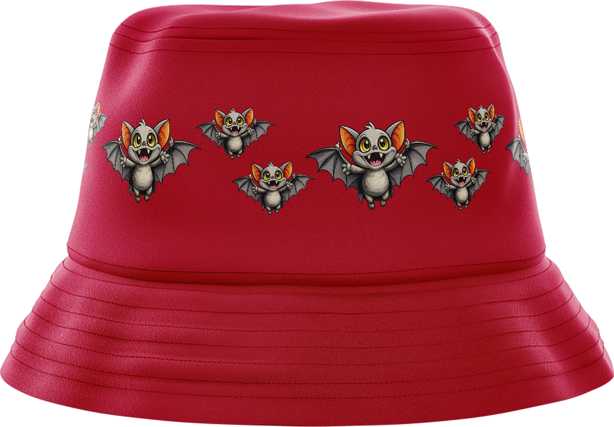 Chinchilla Bat Bucket Hat