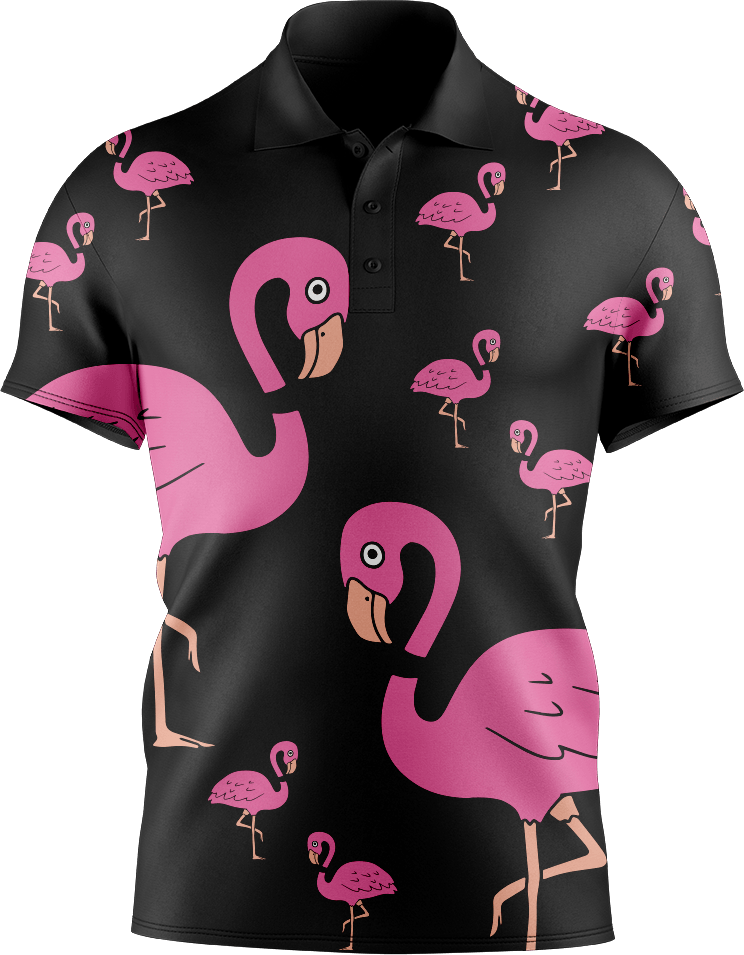 Flamingo Men's Short Sleeve Polo