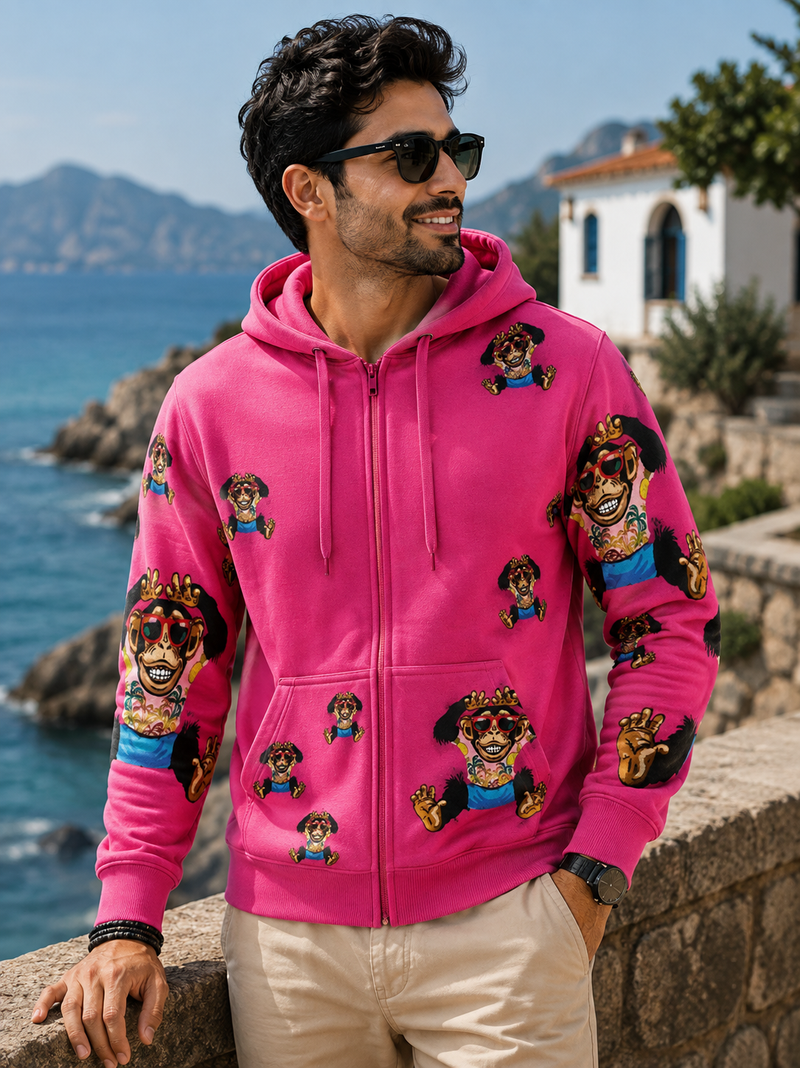 Cheeky Monkey Full Zip Hoodies Jacket