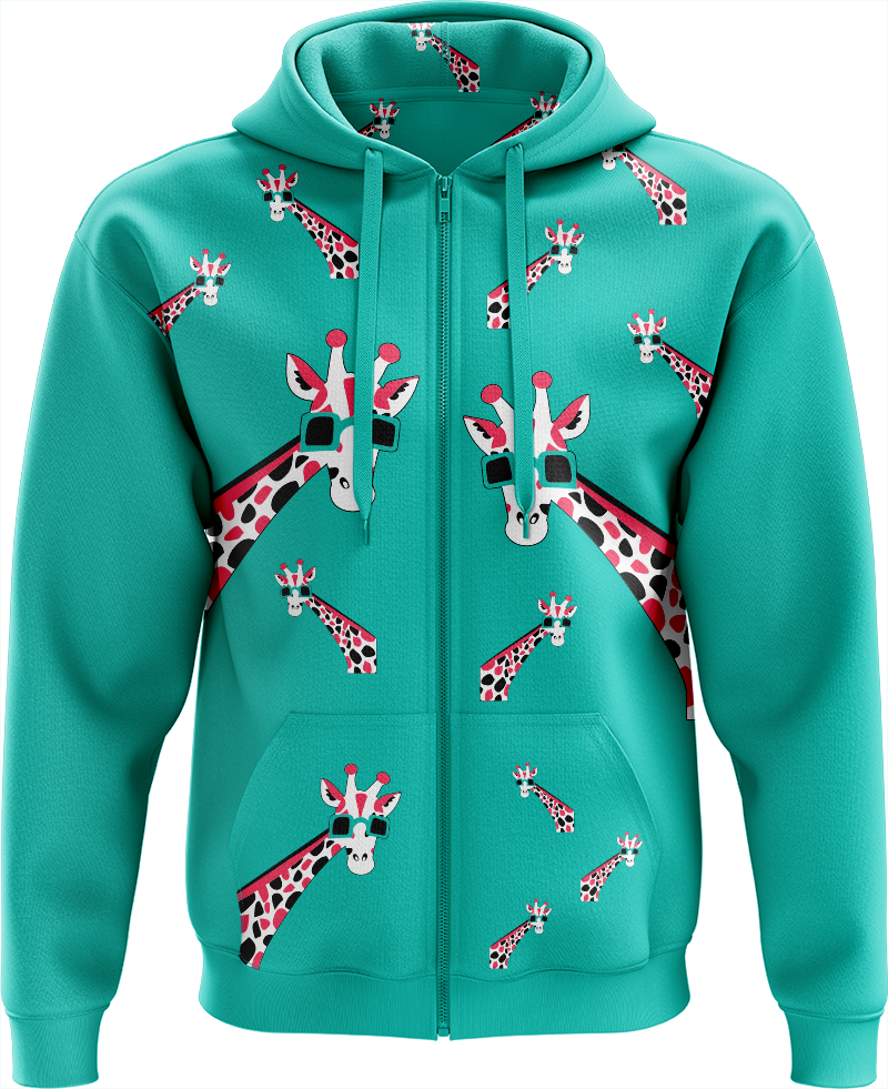 Gigi Giraffe Full Zip Hoodies Jacket