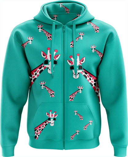 Gigi Giraffe Full Zip Hoodies Jacket