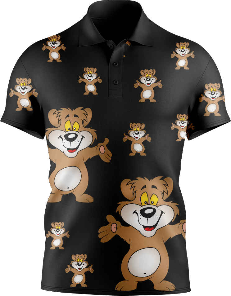 Billy Bear Men's Short Sleeve Polo - fungear.com.au