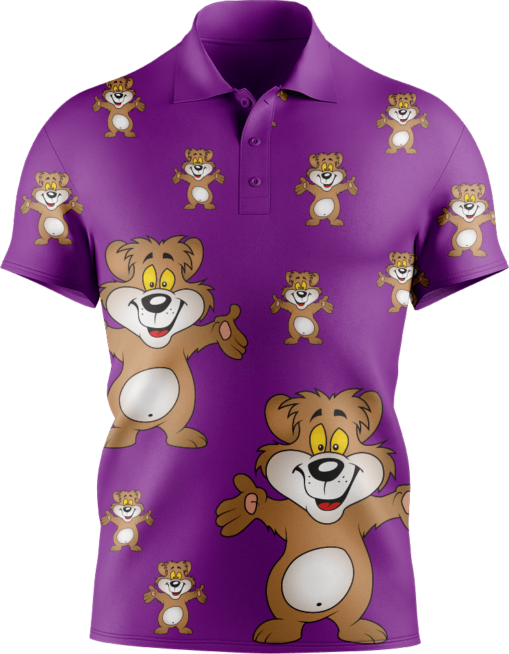 Billy Bear Men's Short Sleeve Polo - fungear.com.au