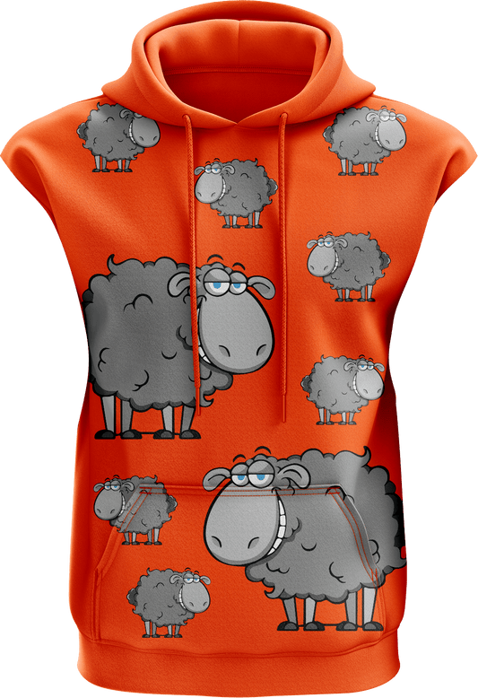Black Sheep Full Zip Sleeveless Hoodie Jackets - fungear.com.au
