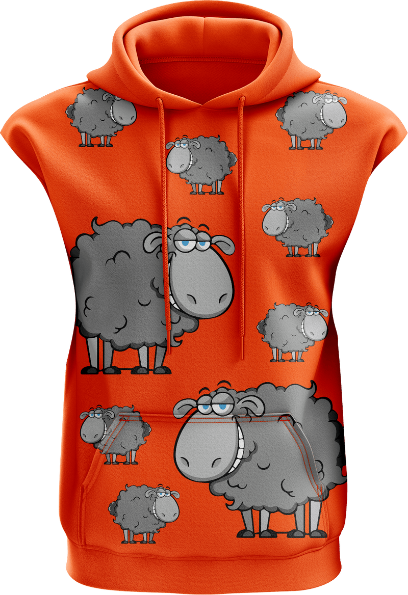 Black Sheep Full Zip Sleeveless Hoodie Jackets