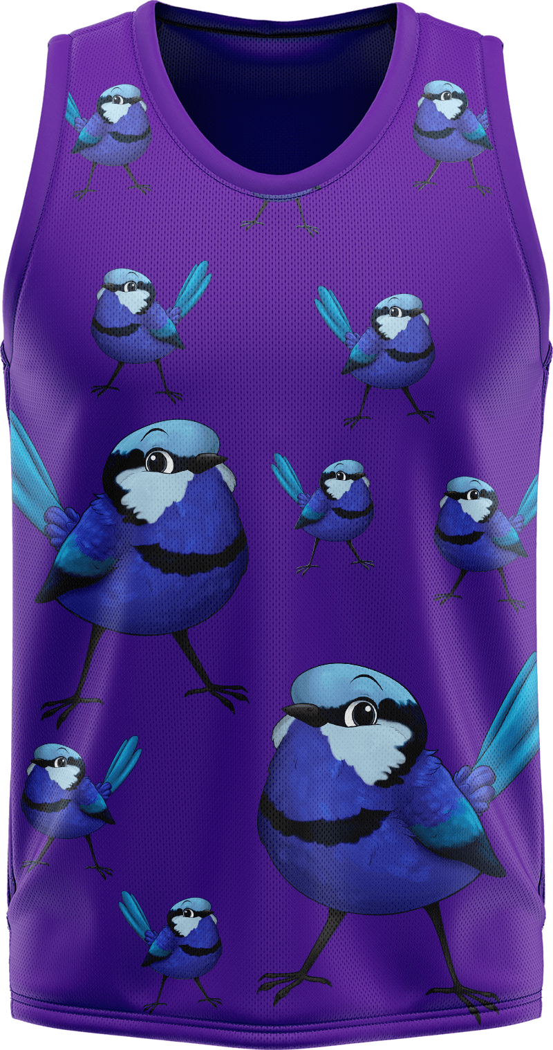 Blue Wren Basketball Jersey - fungear.com.au