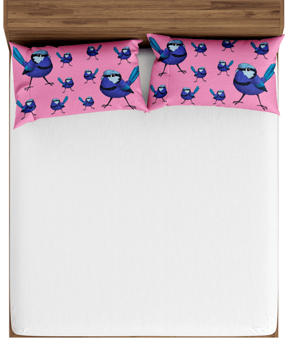 Blue Wren Bed Pillows - fungear.com.au