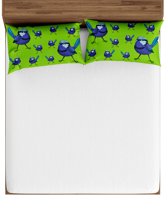 Blue Wren Bed Pillows - fungear.com.au