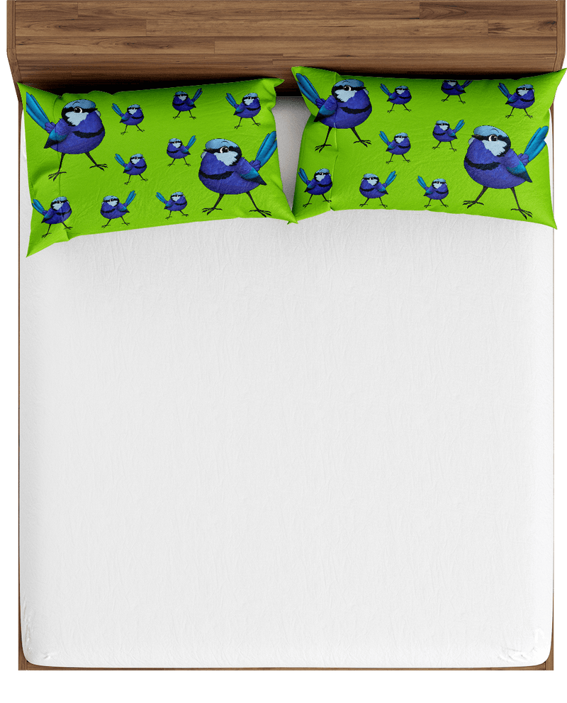 Blue Wren Bed Pillows