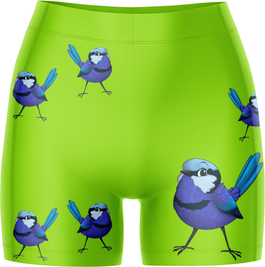Blue Wren Ladies Gym Shorts - fungear.com.au