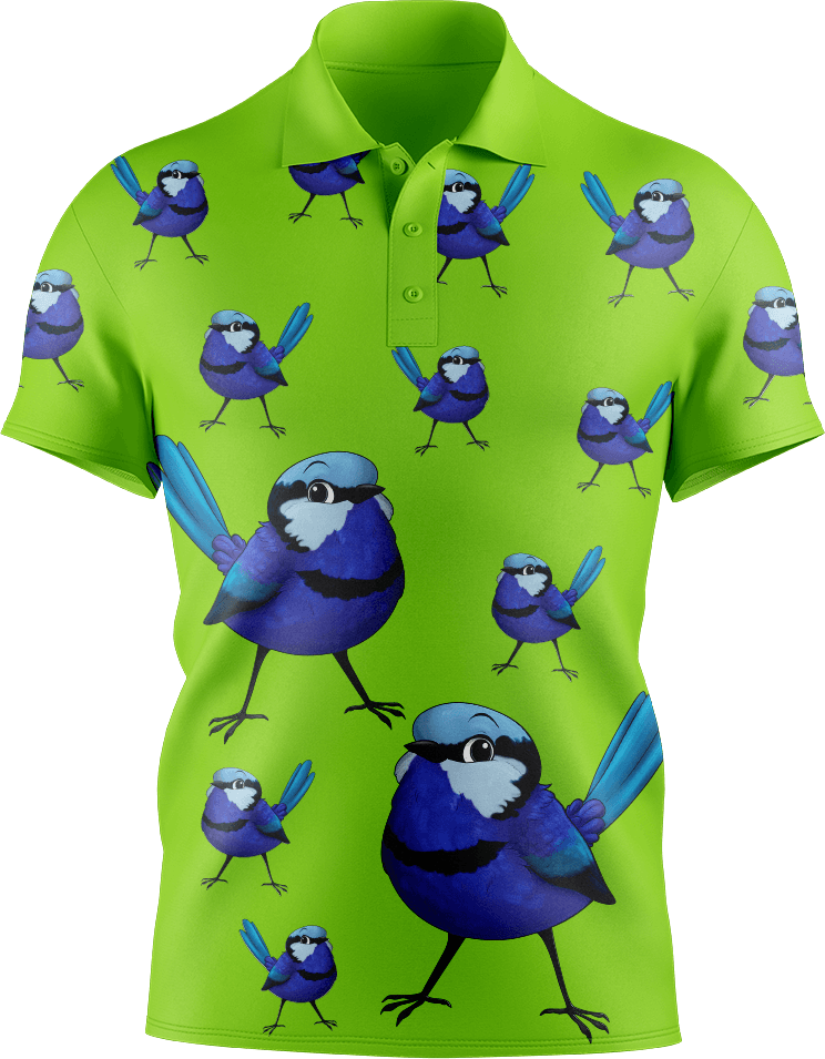 Blue Wren Men's Short Sleeve Polo