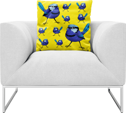 Blue Wren Pillows Cushions - fungear.com.au
