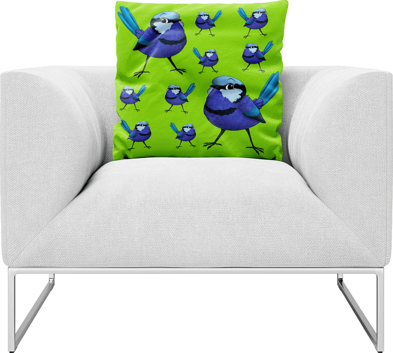Blue Wren Pillows Cushions