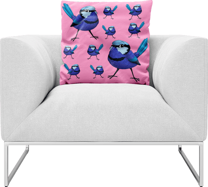 Blue Wren Pillows Cushions - fungear.com.au