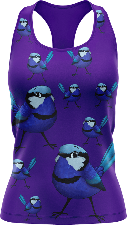 Blue Wren Singlets - fungear.com.au