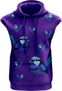 Blue Wren Sleeveless Hoodie 2