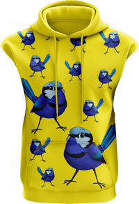 Blue Wren Sleeveless Hoodie 4