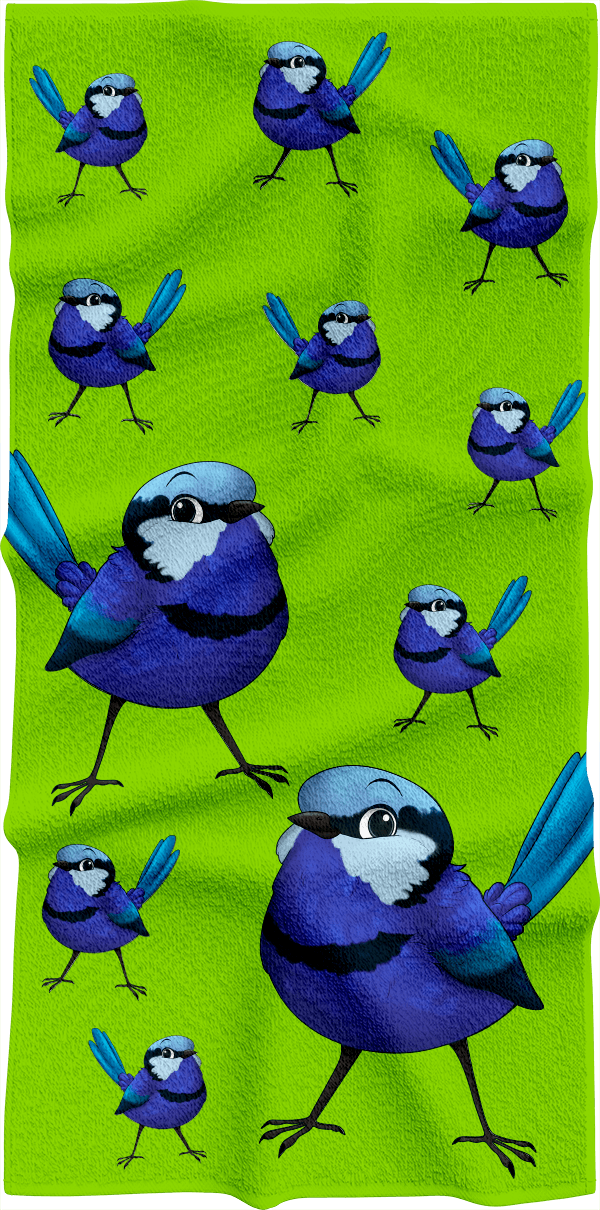 Blue Wren Towels
