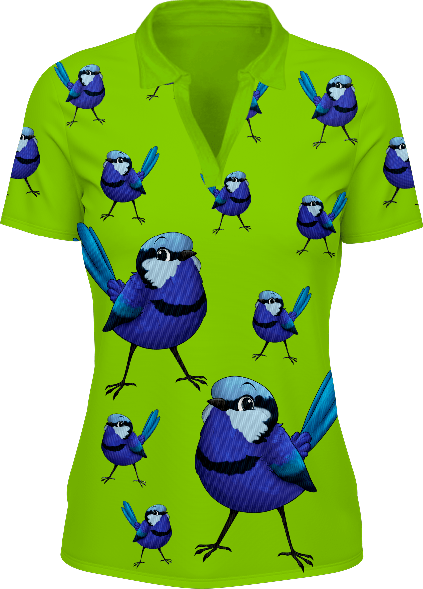 Blue Wren Women's Polo - fungear.com.au